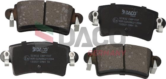DACO 323623 - Гальмівні колодки, дискові гальма autozip.com.ua