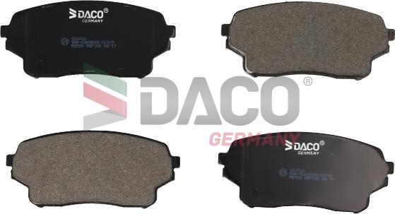 DACO 323702 - Гальмівні колодки, дискові гальма autozip.com.ua