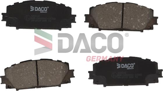 DACO 322016 - Гальмівні колодки, дискові гальма autozip.com.ua