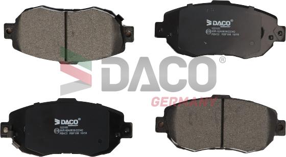 DACO 322103 - Гальмівні колодки, дискові гальма autozip.com.ua