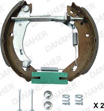 Danaher 110.10545 - Комплект гальм, барабанний механізм autozip.com.ua