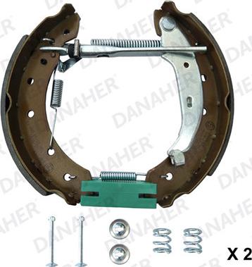 Danaher 110.10172A - Комплект гальм, барабанний механізм autozip.com.ua