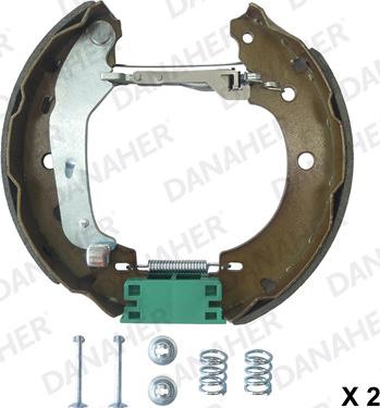 Danaher 110.10325 - Комплект гальм, барабанний механізм autozip.com.ua