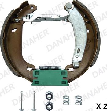 Danaher 110.10378A - Комплект гальм, барабанний механізм autozip.com.ua