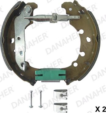 Danaher 110.10280 - Комплект гальм, барабанний механізм autozip.com.ua
