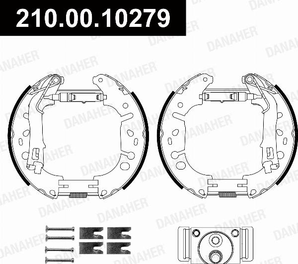 Danaher 210.00.10279 - Комплект гальм, барабанний механізм autozip.com.ua
