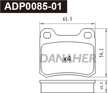 Danaher ADP0085-01 - Гальмівні колодки, дискові гальма autozip.com.ua