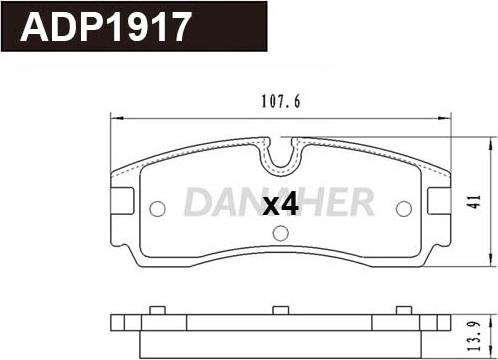 Danaher ADP1917 - Гальмівні колодки, дискові гальма autozip.com.ua