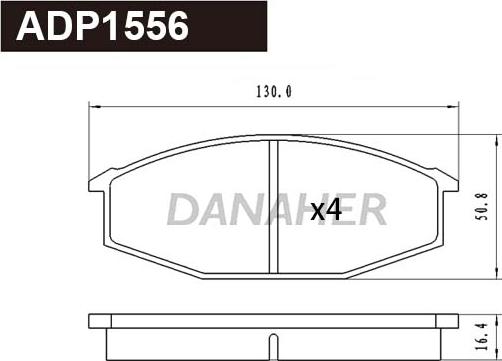 Danaher ADP1556 - Гальмівні колодки, дискові гальма autozip.com.ua