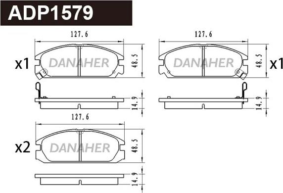 Danaher ADP1579 - Гальмівні колодки, дискові гальма autozip.com.ua