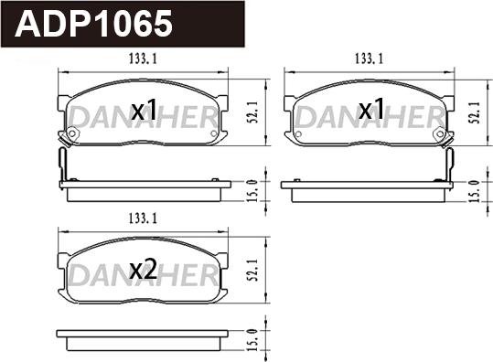 Danaher ADP1065 - Гальмівні колодки, дискові гальма autozip.com.ua
