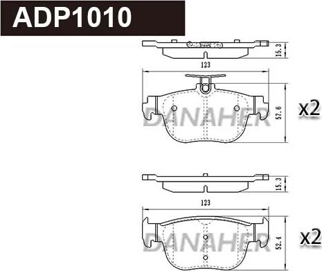 Danaher ADP1010 - Гальмівні колодки, дискові гальма autozip.com.ua