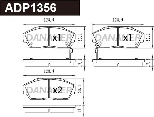 Danaher ADP1356 - Гальмівні колодки, дискові гальма autozip.com.ua