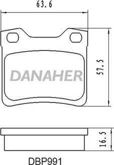 Danaher DBP991 - Гальмівні колодки, дискові гальма autozip.com.ua