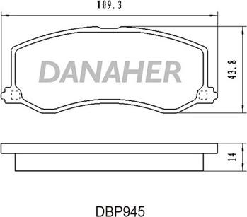 Danaher DBP945 - Гальмівні колодки, дискові гальма autozip.com.ua
