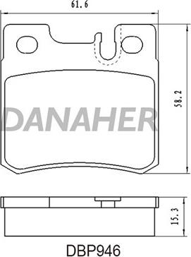 Danaher DBP946 - Гальмівні колодки, дискові гальма autozip.com.ua