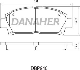 Danaher DBP940 - Гальмівні колодки, дискові гальма autozip.com.ua