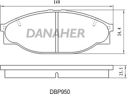 Danaher DBP950 - Гальмівні колодки, дискові гальма autozip.com.ua