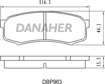 Danaher DBP963 - Гальмівні колодки, дискові гальма autozip.com.ua