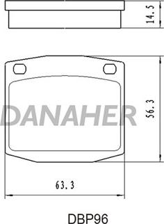 Danaher DBP96 - Гальмівні колодки, дискові гальма autozip.com.ua