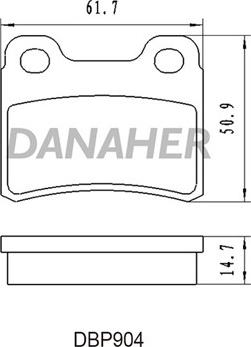 Danaher DBP904 - Гальмівні колодки, дискові гальма autozip.com.ua