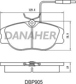 Danaher DBP905 - Гальмівні колодки, дискові гальма autozip.com.ua