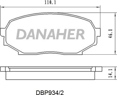 Danaher DBP934/2 - Гальмівні колодки, дискові гальма autozip.com.ua
