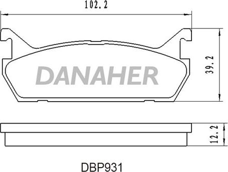 Danaher DBP931 - Гальмівні колодки, дискові гальма autozip.com.ua