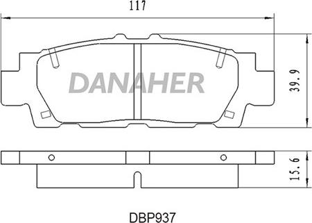 Danaher DBP937 - Гальмівні колодки, дискові гальма autozip.com.ua