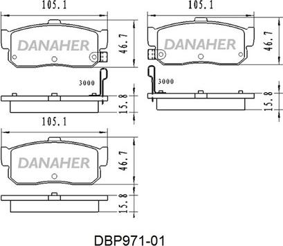 Danaher DBP971-01 - Гальмівні колодки, дискові гальма autozip.com.ua