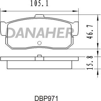 Danaher DBP971 - Гальмівні колодки, дискові гальма autozip.com.ua