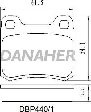Danaher DBP440/1 - Гальмівні колодки, дискові гальма autozip.com.ua