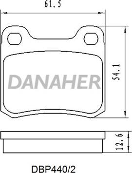 Danaher DBP440/2 - Гальмівні колодки, дискові гальма autozip.com.ua