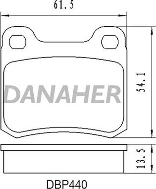 Danaher DBP440 - Гальмівні колодки, дискові гальма autozip.com.ua