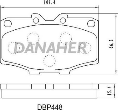 Danaher DBP448 - Гальмівні колодки, дискові гальма autozip.com.ua
