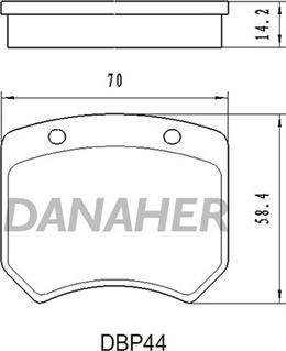 Danaher DBP44 - Гальмівні колодки, дискові гальма autozip.com.ua