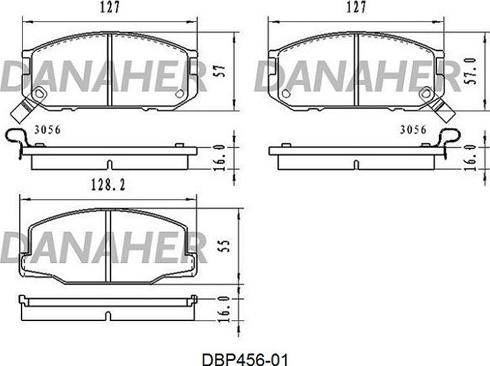 Danaher DBP456-01 - Гальмівні колодки, дискові гальма autozip.com.ua