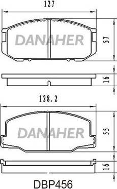 Danaher DBP456 - Гальмівні колодки, дискові гальма autozip.com.ua