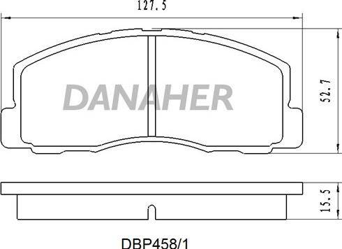 Danaher DBP458/1 - Гальмівні колодки, дискові гальма autozip.com.ua