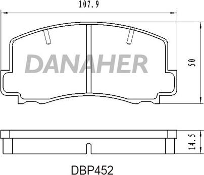 Danaher DBP452 - Гальмівні колодки, дискові гальма autozip.com.ua