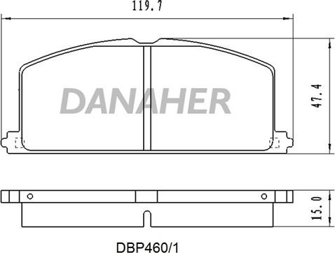 Danaher DBP460/1 - Гальмівні колодки, дискові гальма autozip.com.ua