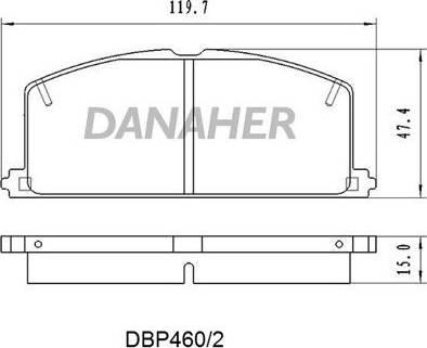 Danaher DBP460/2 - Гальмівні колодки, дискові гальма autozip.com.ua
