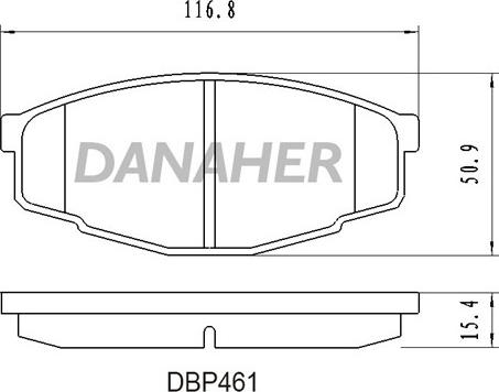 Danaher DBP461 - Гальмівні колодки, дискові гальма autozip.com.ua
