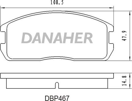Danaher DBP467 - Гальмівні колодки, дискові гальма autozip.com.ua