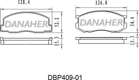 Danaher DBP409-01 - Гальмівні колодки, дискові гальма autozip.com.ua