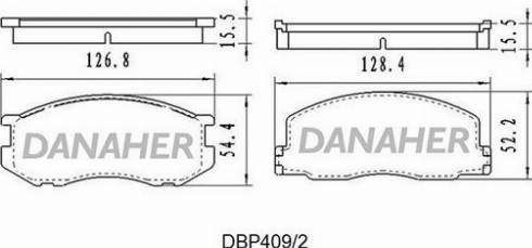 Danaher DBP409/2 - Гальмівні колодки, дискові гальма autozip.com.ua