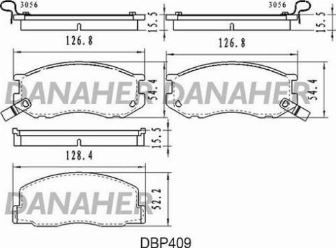 Danaher DBP409 - Гальмівні колодки, дискові гальма autozip.com.ua