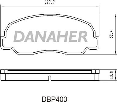 Danaher DBP400 - Гальмівні колодки, дискові гальма autozip.com.ua