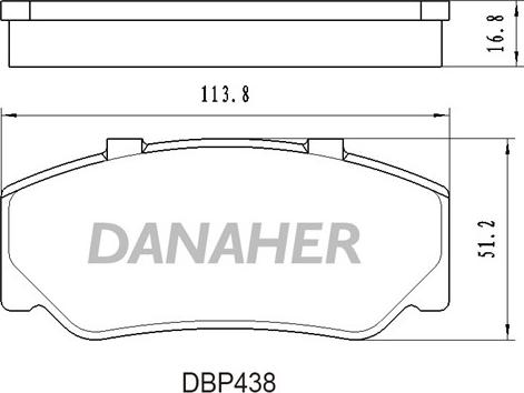 Danaher DBP438 - Гальмівні колодки, дискові гальма autozip.com.ua