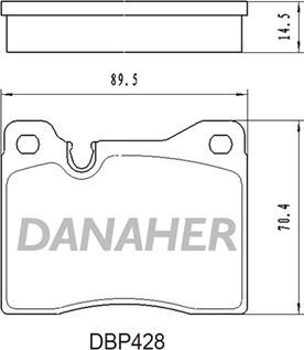 Danaher DBP428 - Гальмівні колодки, дискові гальма autozip.com.ua